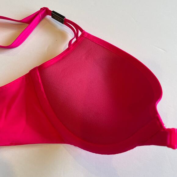 Victoria's Secret Bra Womens 32C Pink Very Sexy Push Up Bra Front Close Bright - Picture 6 of 8